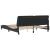 Cadru de pat cu lumini LED, negru, 180x200 cm, catifea GartenMobel Dekor