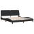 Cadru de pat cu lumini LED, negru, 180x200 cm, catifea GartenMobel Dekor