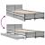 Cadru de pat cu sertare gri sonoma 75x190 cm lemn prelucrat GartenMobel Dekor