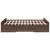 Cadru de pat cu sertare, stejar maro, 120x200 cm lemn prelucrat GartenMobel Dekor