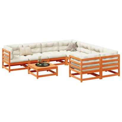 Set mobilier de grădină cu perne, 9 piese, lemn masiv de pin GartenMobel Dekor