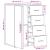 Dulap, alb, 59x39x80 cm, lemn prelucrat GartenMobel Dekor