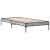 Cadru de pat, gri sonoma, 75x190 cm, lemn prelucrat și metal GartenMobel Dekor