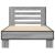 Cadru de pat, gri sonoma, 75x190 cm, lemn prelucrat și metal GartenMobel Dekor