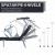 Sezlong pentru gradina, metalic, cu parasolar, material Oxford, negru, 187x58x50 cm, Evelyn GartenVIP DiyLine