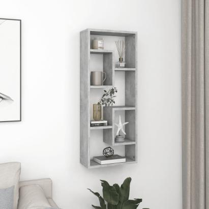 Raft de perete, gri beton, 36x16x90 cm, PAL GartenMobel Dekor