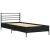 Cadru de pat, negru, 90x190 cm, lemn prelucrat și metal GartenMobel Dekor