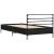 Cadru de pat, negru, 90x190 cm, lemn prelucrat și metal GartenMobel Dekor