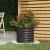 Jardinieră antracit 40x40x36 cm oțel vopsit electrostatic GartenMobel Dekor