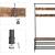 Cuier cu 2 rafturi pentru incaltaminte, Artool, banca, pal, otel, maro rustic si negru, 100x41.5x182 cm GartenVIP DiyLine