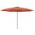 Umbrelă de soare de grădină stâlp din lemn cărămiziu 400x273 cm GartenMobel Dekor