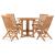 Set mobilier de exterior pliabil, 5 piese, lemn masiv de tec GartenMobel Dekor