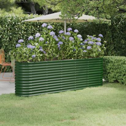 Strat înălțat grădină 224x40x68 cm oțel vopsit electrostatic GartenMobel Dekor