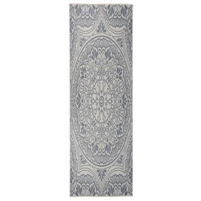 Covor de exterior, model albastru, 80x250 cm, țesătură plată GartenMobel Dekor
