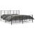 Cadru pat metalic cu tăblii de cap/picioare, negru, 183x213 cm GartenMobel Dekor