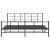 Cadru pat metalic cu tăblii de cap/picioare, negru, 183x213 cm GartenMobel Dekor