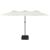 Umbrelă de soare cu două capete cu LED, alb nisipiu, 449x245 cm GartenMobel Dekor
