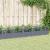 Jardinieră de grădină cu țăruși, gri, 363,5x43,5x43,5 cm, PP GartenMobel Dekor