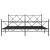 Cadru pat metalic cu tăblii de cap/picioare, negru, 183x213 cm GartenMobel Dekor