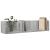 Dulapuri perete, 2 buc., gri beton 75x18x16,5 cm lemn prelucrat GartenMobel Dekor