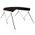 Parasolar barcă Bimini cu 2 arcuri, negru, 179x156x93 cm GartenMobel Dekor