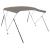 Parasolar barcă Bimini cu 3 arcuri, gri, 183x152x133 cm GartenMobel Dekor