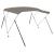 Parasolar barcă Bimini cu 3 arcuri, gri, 184x189x135 cm GartenMobel Dekor