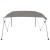 Parasolar barcă Bimini cu 4 arcuri, gri, 236x199x135 cm GartenMobel Dekor