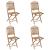 Set mobilier de exterior pliabil, cu perne, 5 piese, bambus GartenMobel Dekor