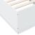 Cadru de pat cu lumini LED, alb, 90x190 cm, lemn prelucrat GartenMobel Dekor