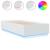 Cadru de pat cu lumini LED, alb, 90x190 cm, lemn prelucrat GartenMobel Dekor