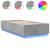 Cadru de pat cu LED, gri beton, 90x190 cm, lemn prelucrat GartenMobel Dekor
