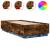Cadru de pat cu LED, stejar fumuriu, 90x190 cm, lemn prelucrat GartenMobel Dekor