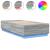 Cadru de pat cu LED, gri sonoma, 90x190 cm, lemn prelucrat GartenMobel Dekor