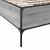 Cadru de pat, gri sonoma, 90x190 cm, lemn prelucrat și metal GartenMobel Dekor