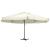 Umbrelă de soare cu stâlp aluminiu, alb nisipiu, 600 cm  GartenMobel Dekor