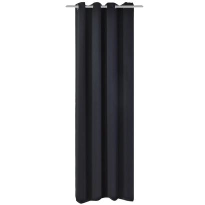 Draperie opacă, ocheți metalici, 270 x 245 cm, negru GartenMobel Dekor