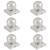 Capace stâlpi tip glob, 6 buc., 91 x 91 mm, metal galvanizat GartenMobel Dekor