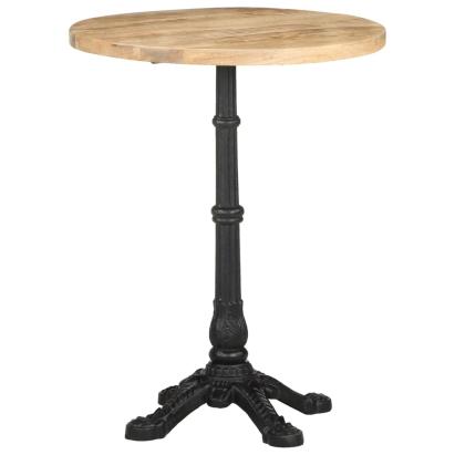 Masă de bistro, Ø60 x 76 cm, lemn de mango brut GartenMobel Dekor
