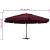 Umbrelă de soare de exterior stâlp aluminiu roșu bordo 600 cm  GartenMobel Dekor