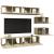 Set de dulapuri TV, 6 piese, stejar sonoma, lemn prelucrat GartenMobel Dekor