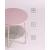 Masa rotunda cu cos depozitare, pal, baza otel, roz si alb, 45x50 cm, Artool GartenVIP DiyLine