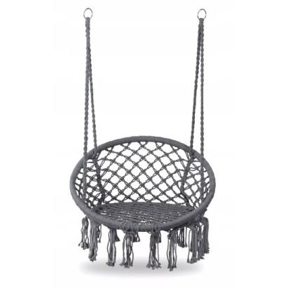 Hamac brazilian, tip scaun, gri, max 150 kg, 120x80x60 cm, Chomik GartenVIP DiyLine