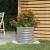 Jardinieră argintiu 40x40x36 cm oțel vopsit electrostatic GartenMobel Dekor