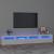 Comodă TV cu lumini LED, alb extralucios, 240x35x40cm GartenMobel Dekor