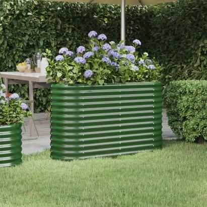 Strat înălțat grădină 114x40x68 cm oțel vopsit electrostatic GartenMobel Dekor