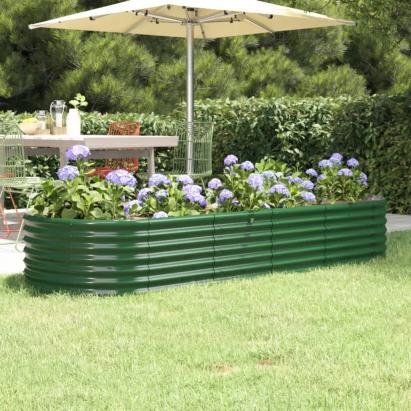 Strat înălțat grădină 224x80x36 cm oțel vopsit electrostatic GartenMobel Dekor