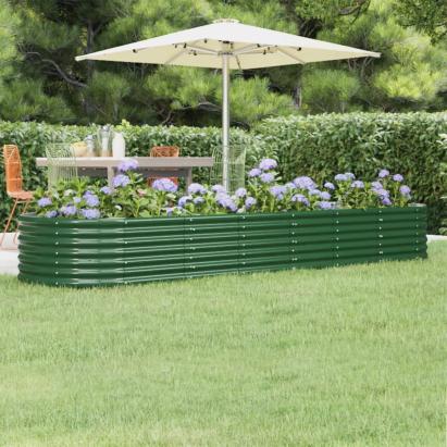 Strat înălțat grădină 296x80x36 cm oțel vopsit electrostatic GartenMobel Dekor
