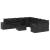 Set canapele de grădină cu perne, 11 piese, negru, poliratan GartenMobel Dekor