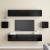 Set dulapuri TV, 6 piese, negru, lemn prelucrat GartenMobel Dekor